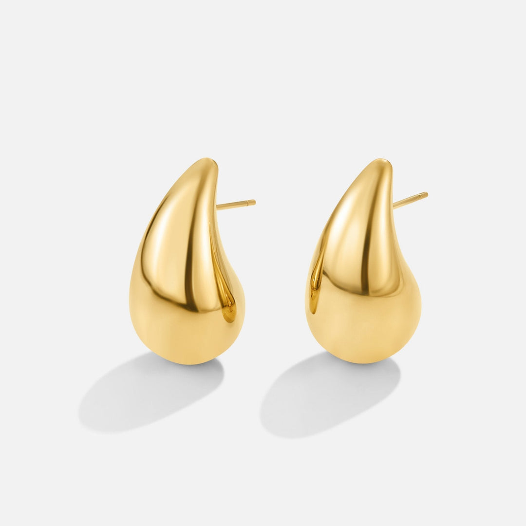 Goldene Tropfen-Ohrringe