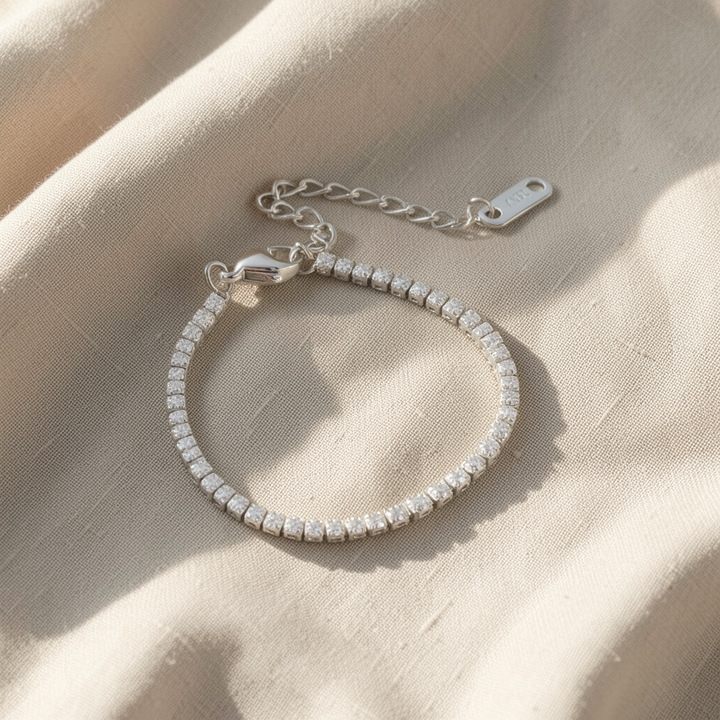Silbernes Tennisarmband Cordelia