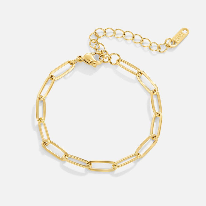 Goldenes Büroklammer-Armband
