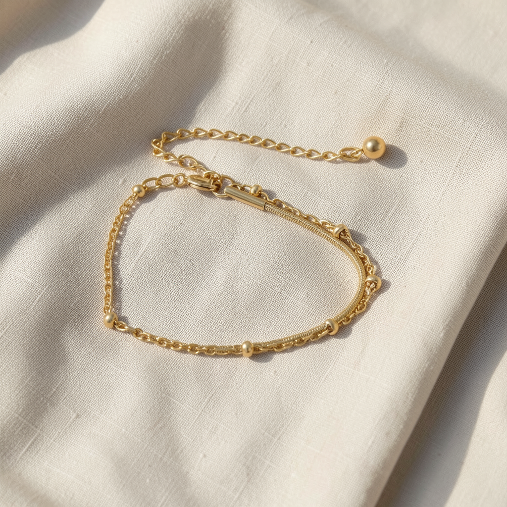 Goldenes Layering-Armband