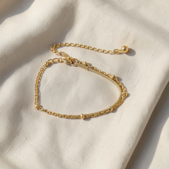 Goldenes Layering-Armband