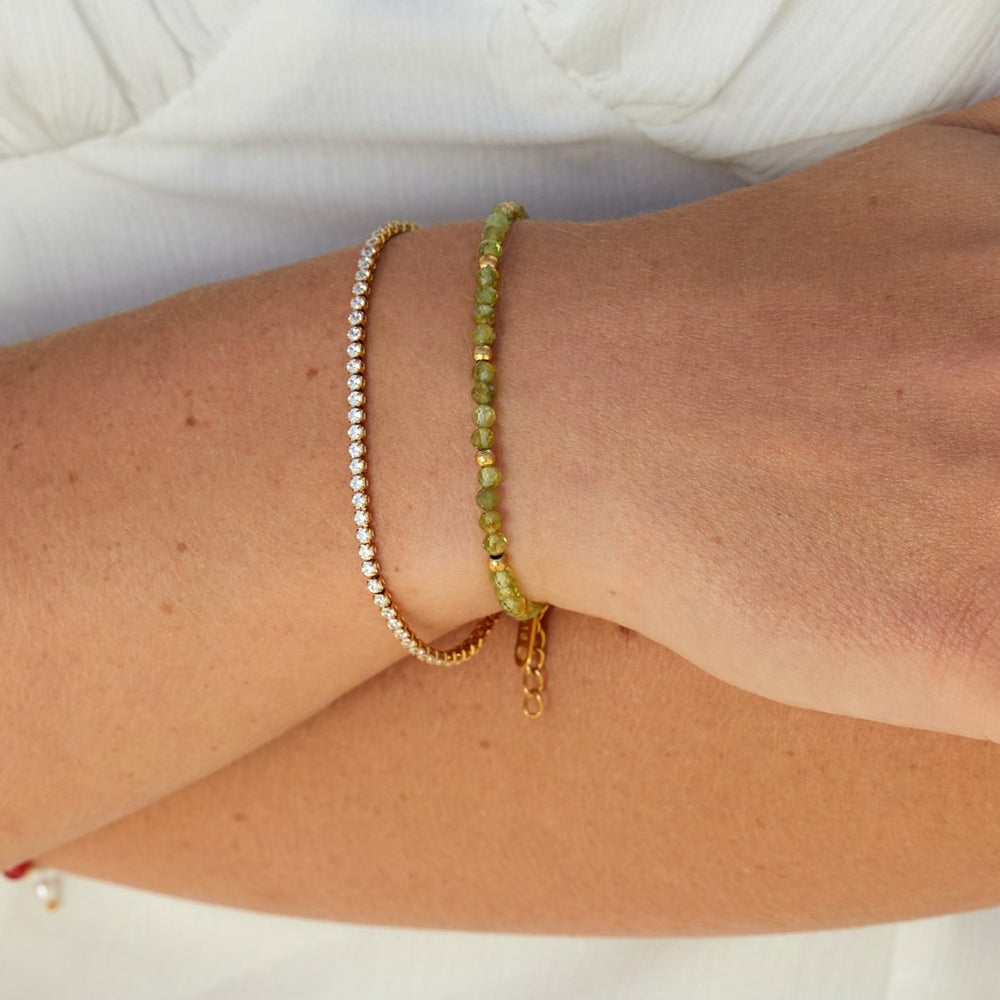Goldenes Tennisarmband Cordelia