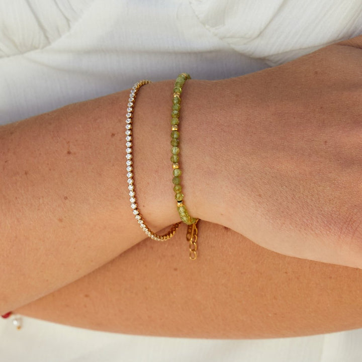 Goldenes Tennisarmband Cordelia