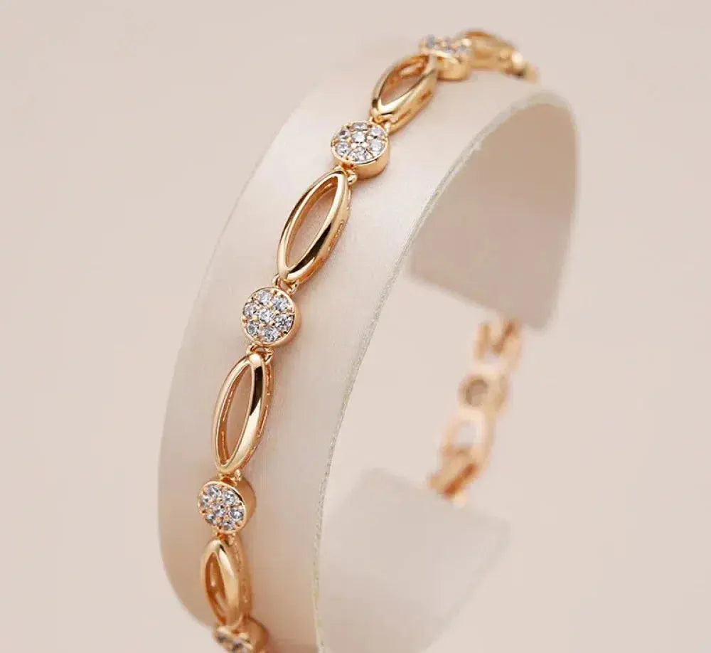 Elegantes Goldarmband mit Zirkonia