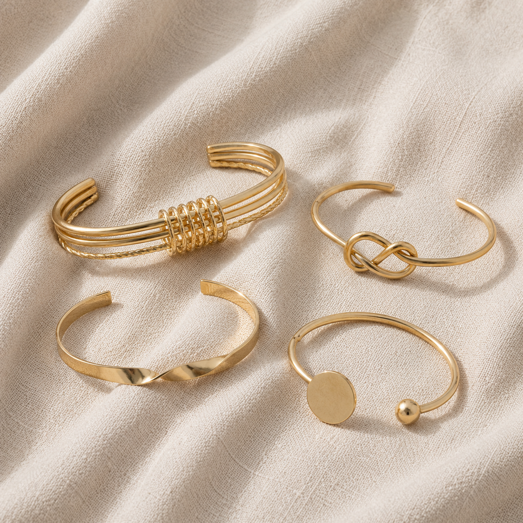 Armband-Set Knoteneleganz | Gold