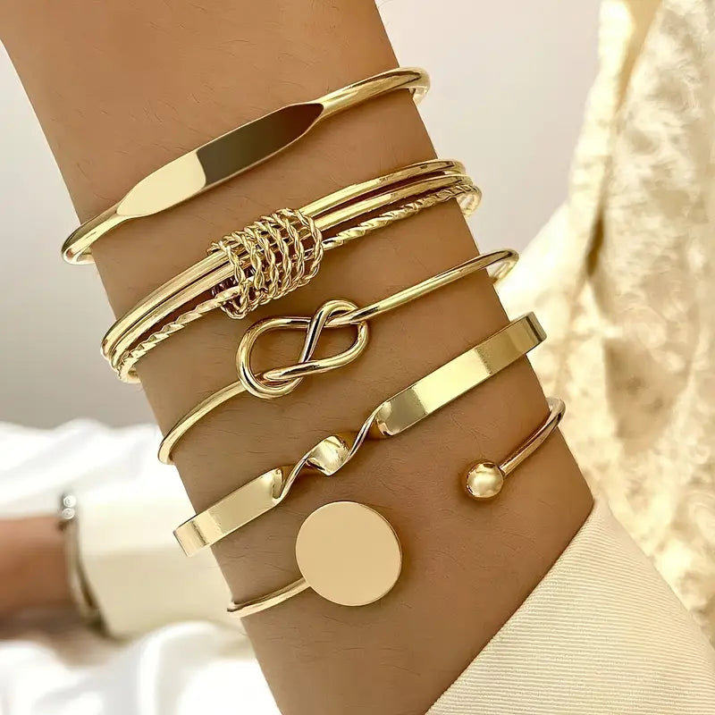 Armband-Set Knoteneleganz | Gold