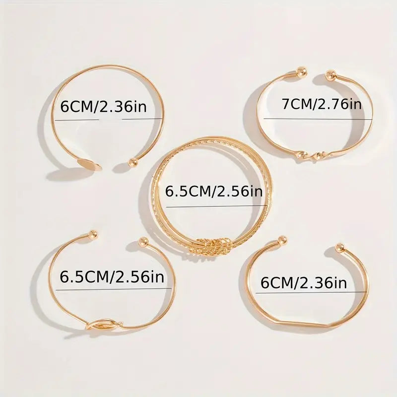 Armband-Set Knoteneleganz | Gold