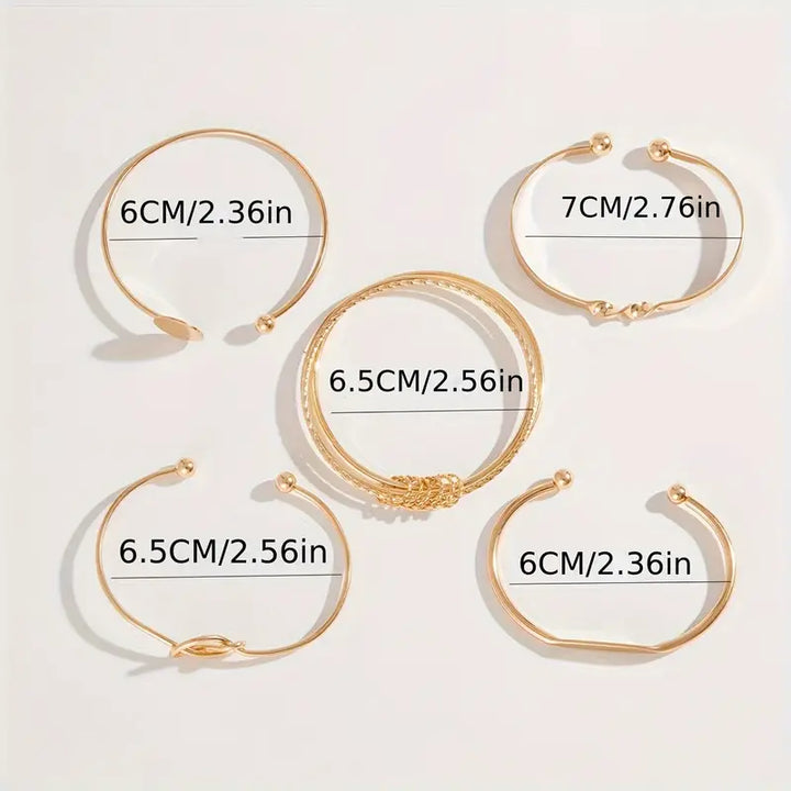 Armband-Set Knoteneleganz | Gold