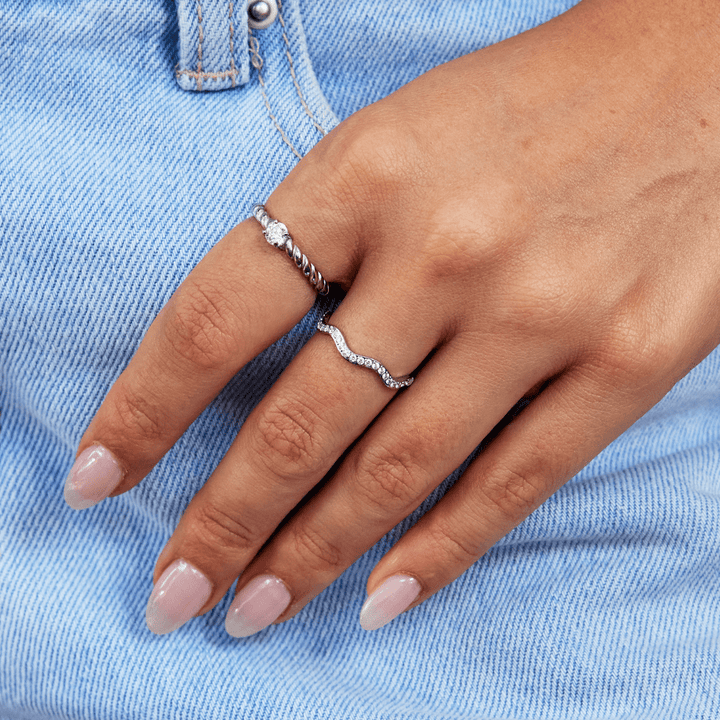 Kristall-Silber-Wellenring