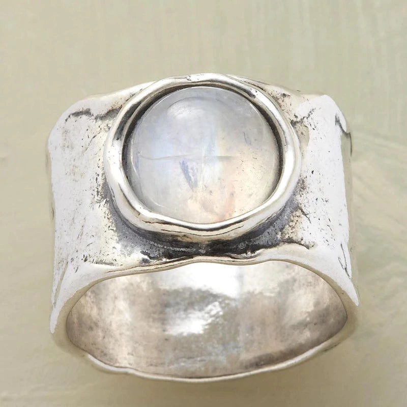 Silberring mit Mondstein
