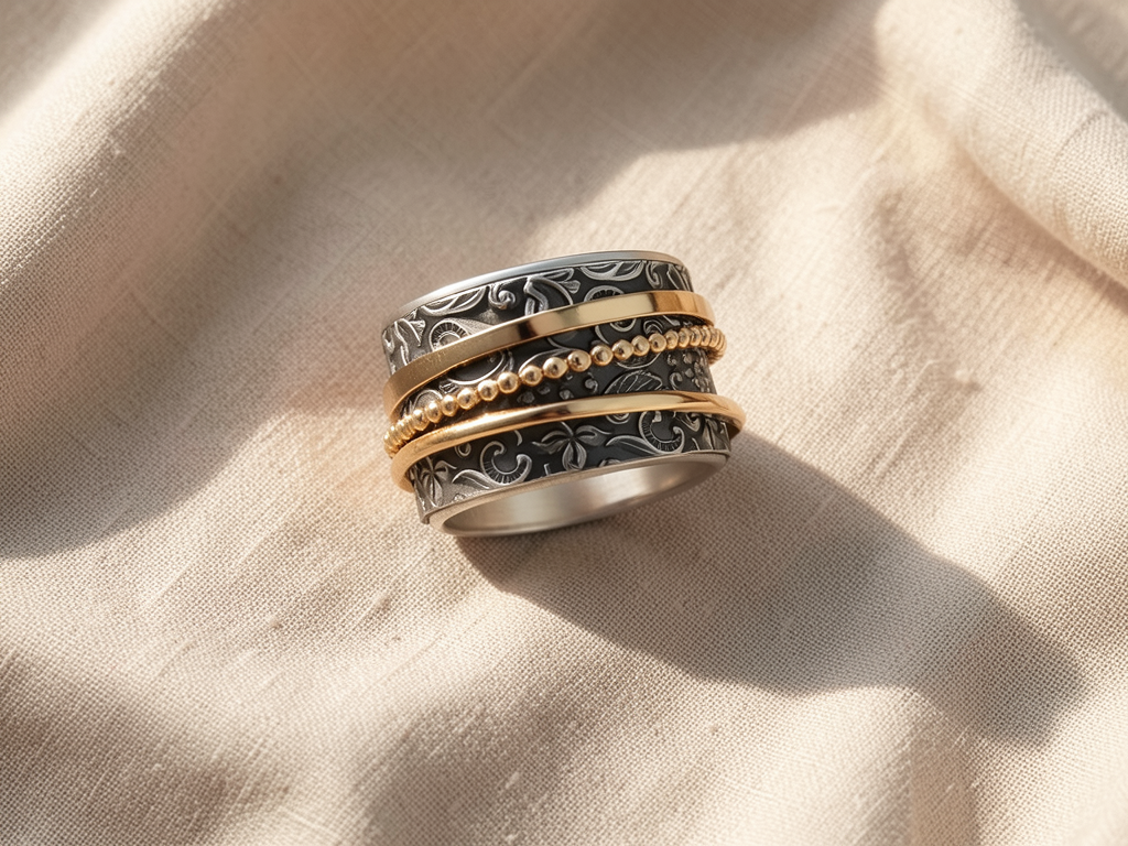Gold-Silber-Ring im Antik-Stil