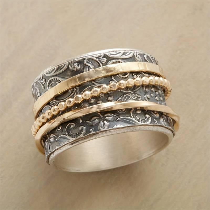 Gold-Silber-Ring im Antik-Stil
