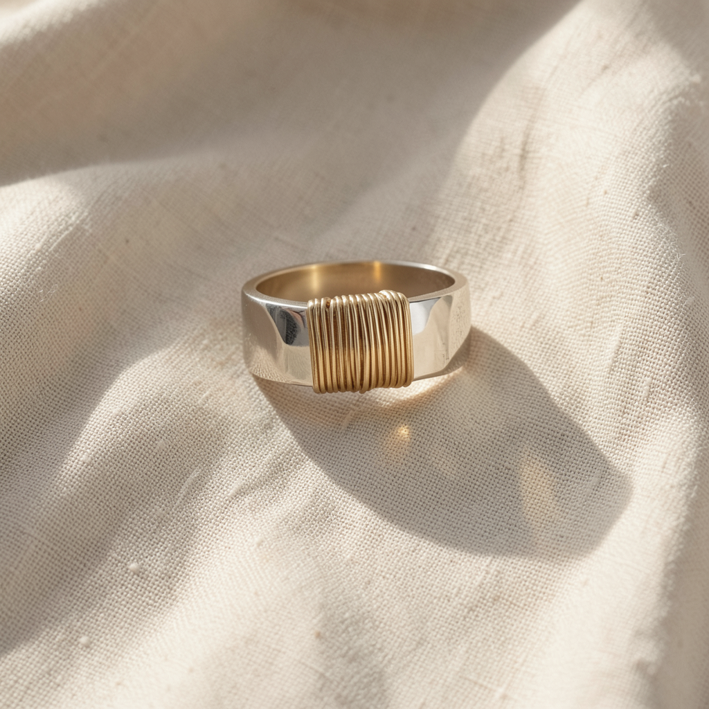 Goldener Boho-Drahtring