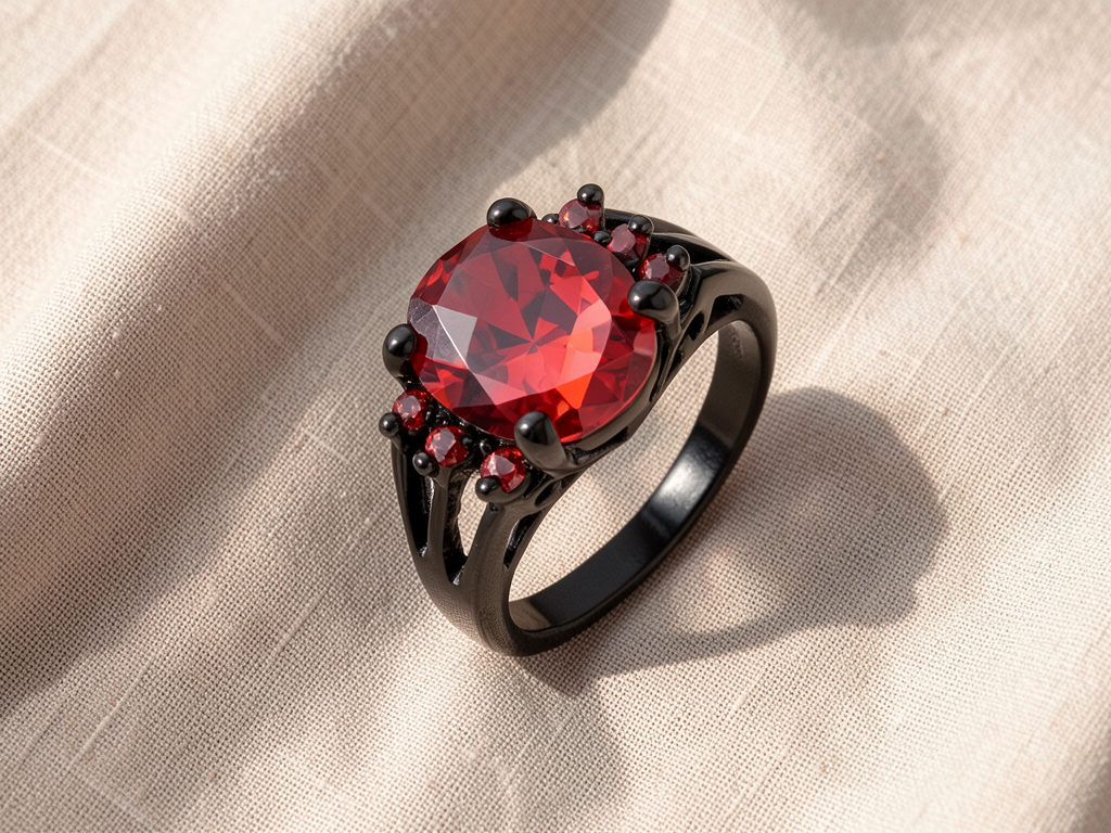 Schwarzer Memoire-Ring