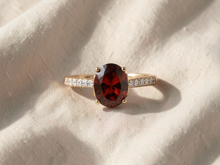 Ring mit Moissanit im Cushion-Schliff