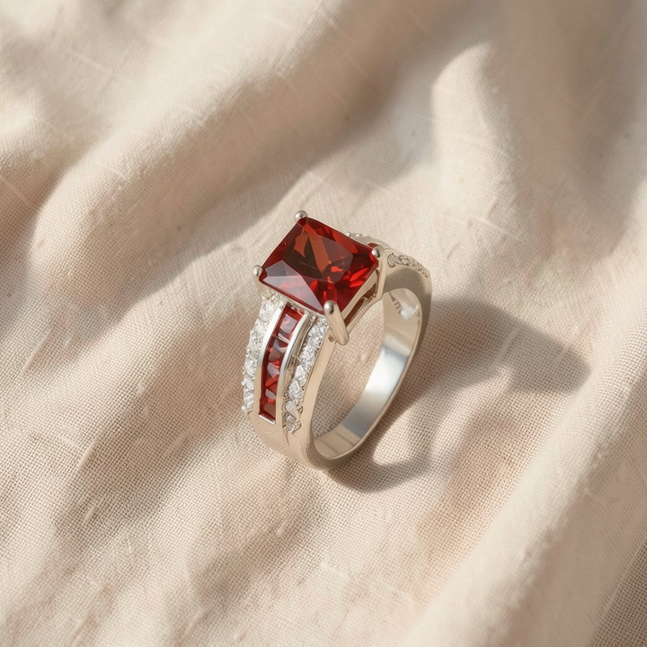 Kassira-Ring mit Rubin