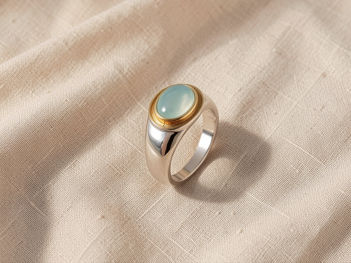 Ring mit grünem Mondstein
