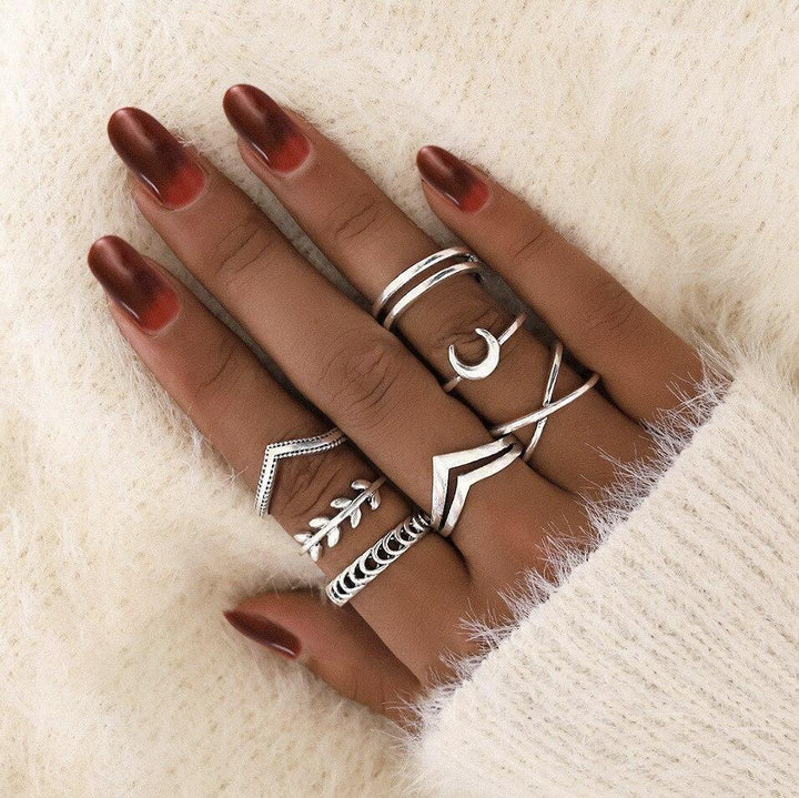 Boho-Ringset – 8–12 gemischte Ringe