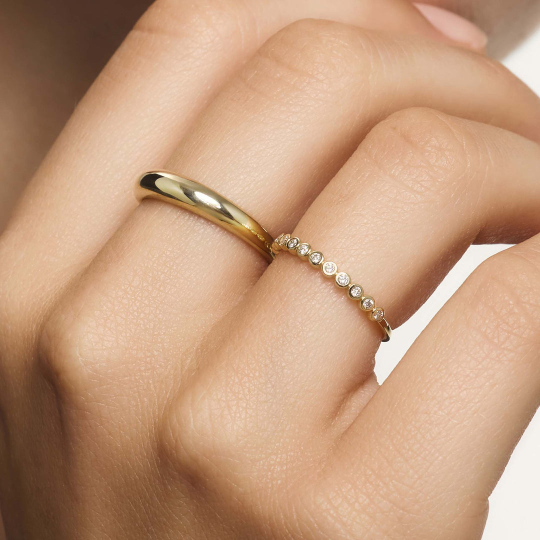Bubble-Diamantring | Gold