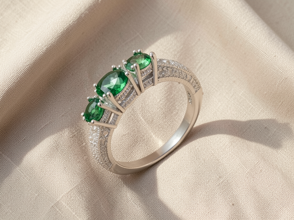 Ring mit grünem Smaragd