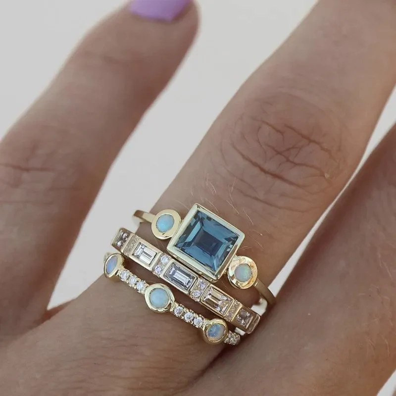 Kristall-Ring-Set
