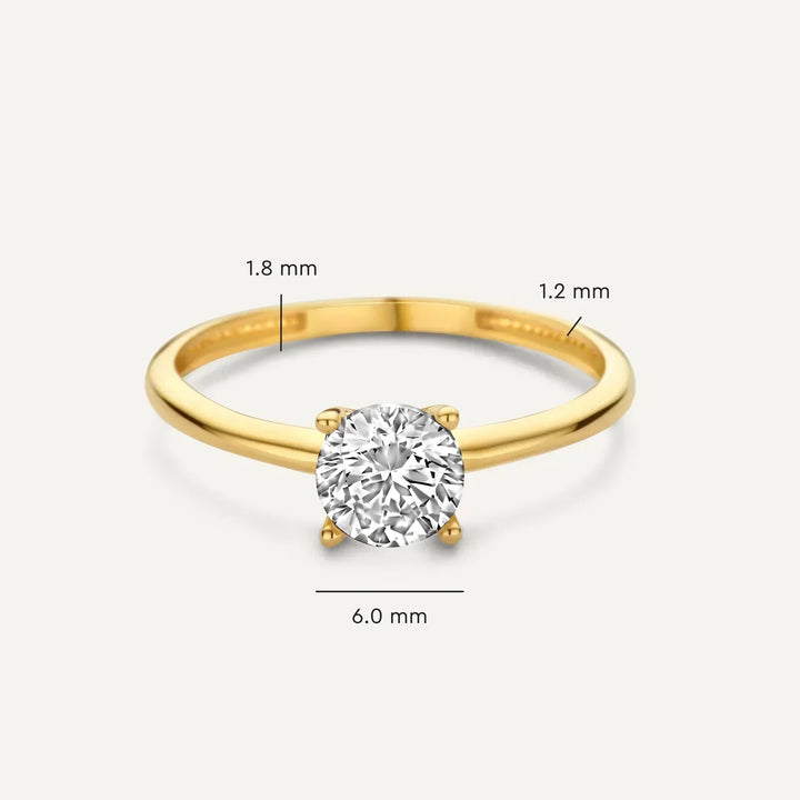 Goldener Diamantring