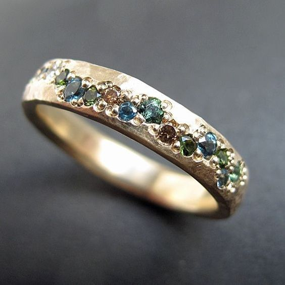 Zweifarbiger drehbarer Gold-Silber-Ring