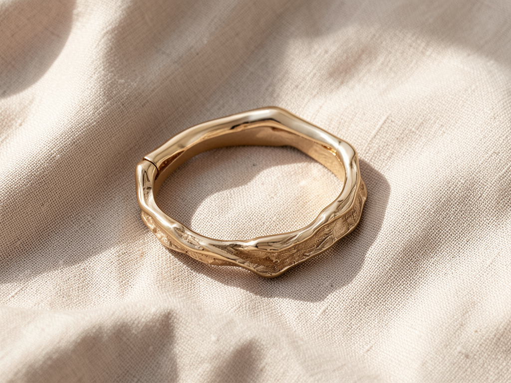 Gehämmerter Goldring