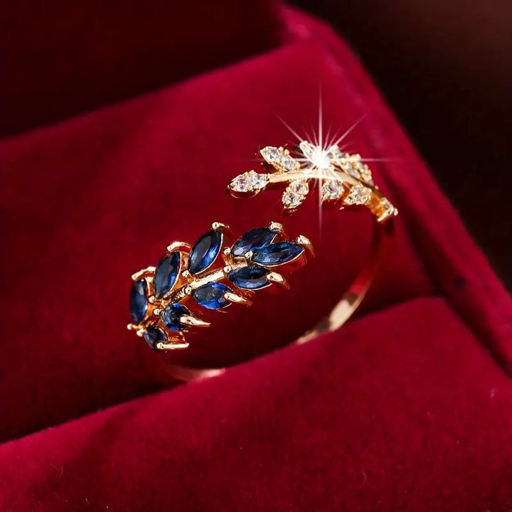 Goldring mit Saphir