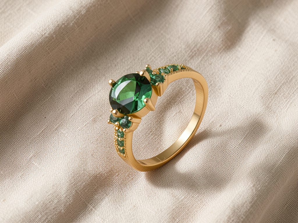 Goldring mit Smaragd