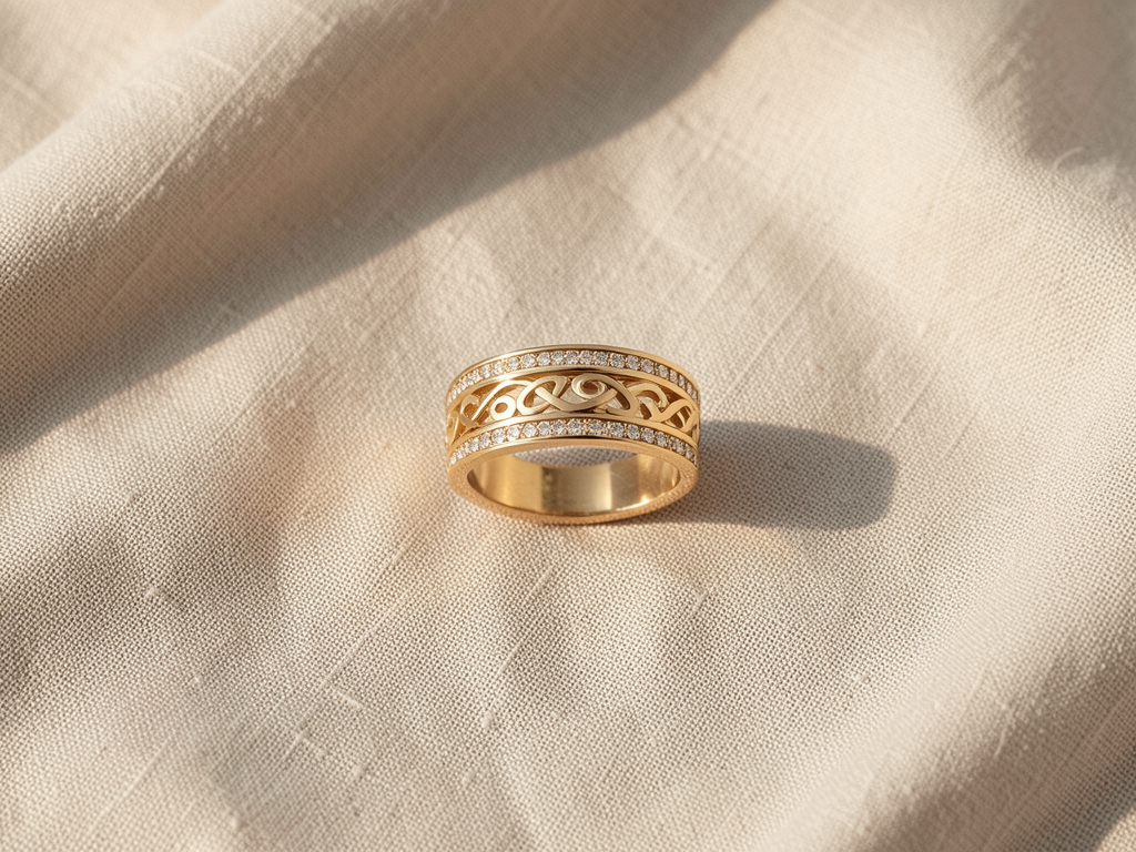 Hohler goldener Ring