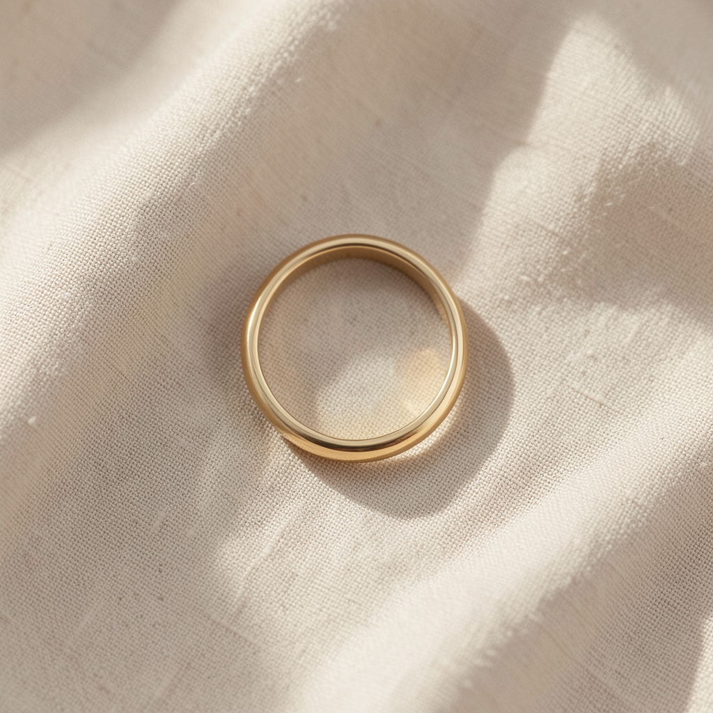 Zweifarbiger minimalistischer Gold-Silber-Ring