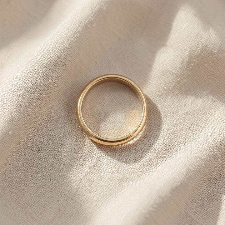 Zweifarbiger minimalistischer Gold-Silber-Ring