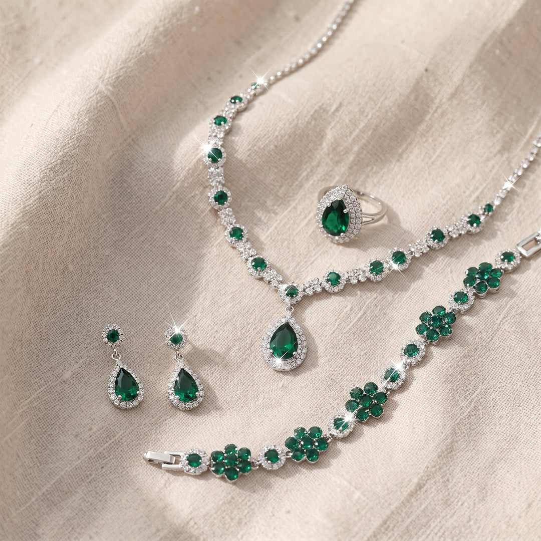 Schmuckset Adriana Lysandre | Weissgold
