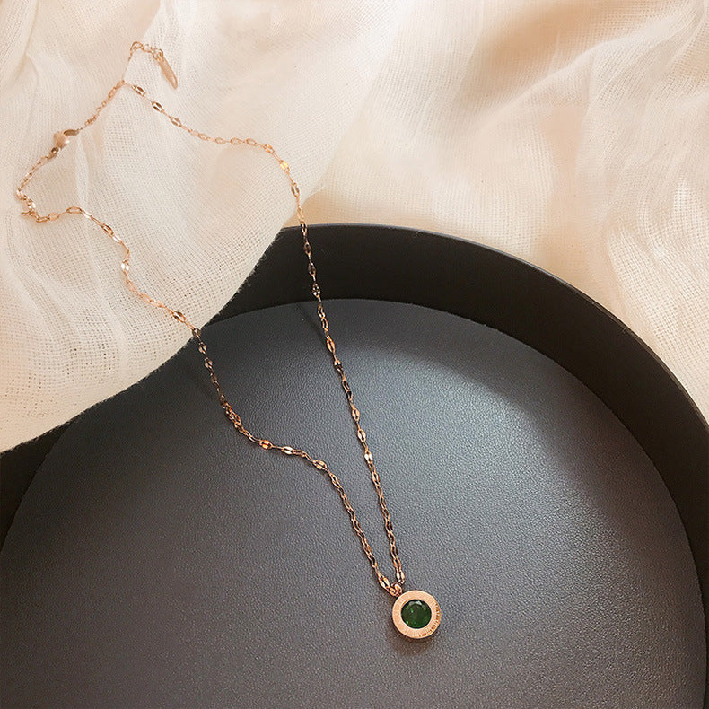 Halskette Dial mit Smaragd | Gold