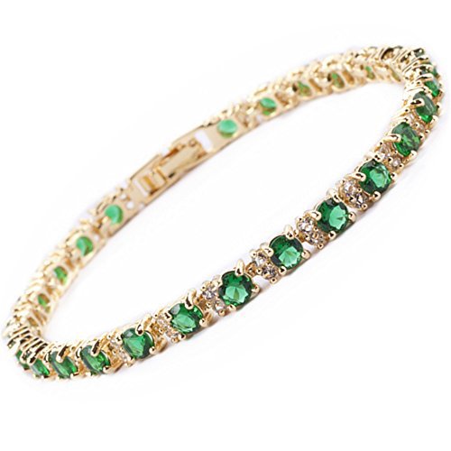 Tennisarmband Trio mit Smaragd | Gold