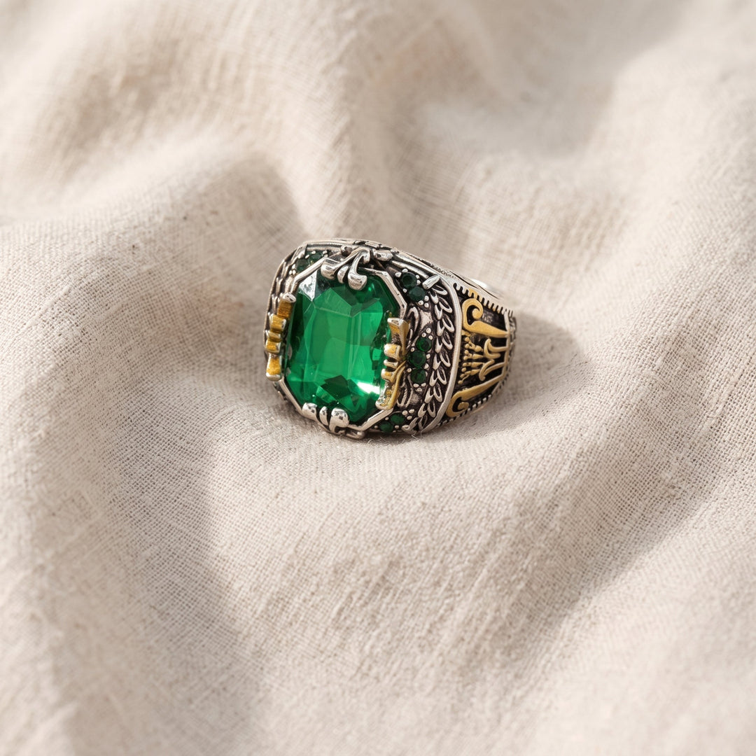 Ring Klara Emerin | Bicolor-Gold