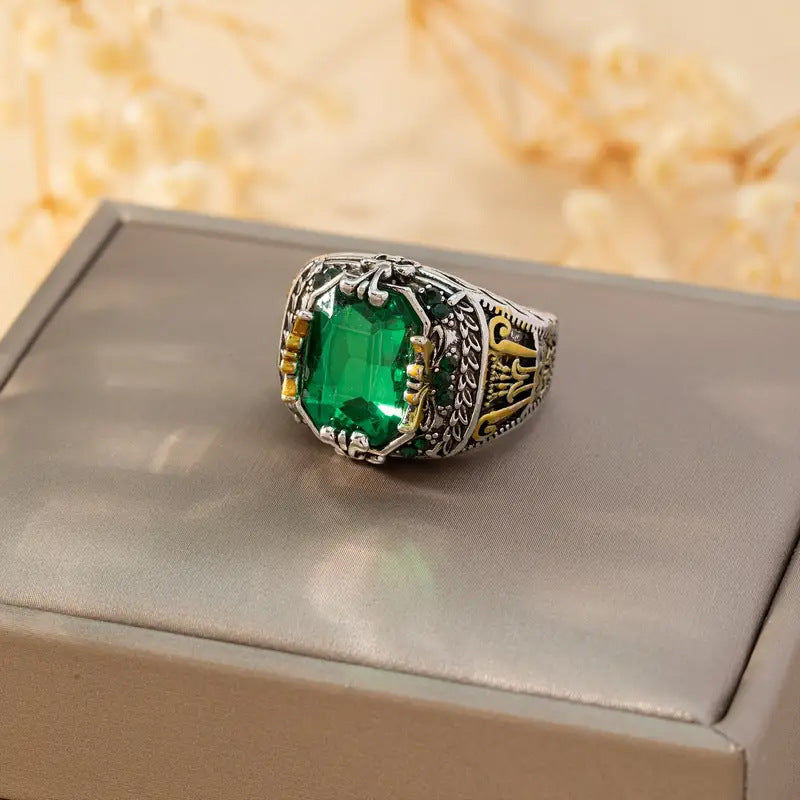 Ring Klara Emerin | Bicolor-Gold