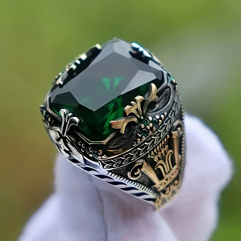 Ring Klara Emerin | Bicolor-Gold