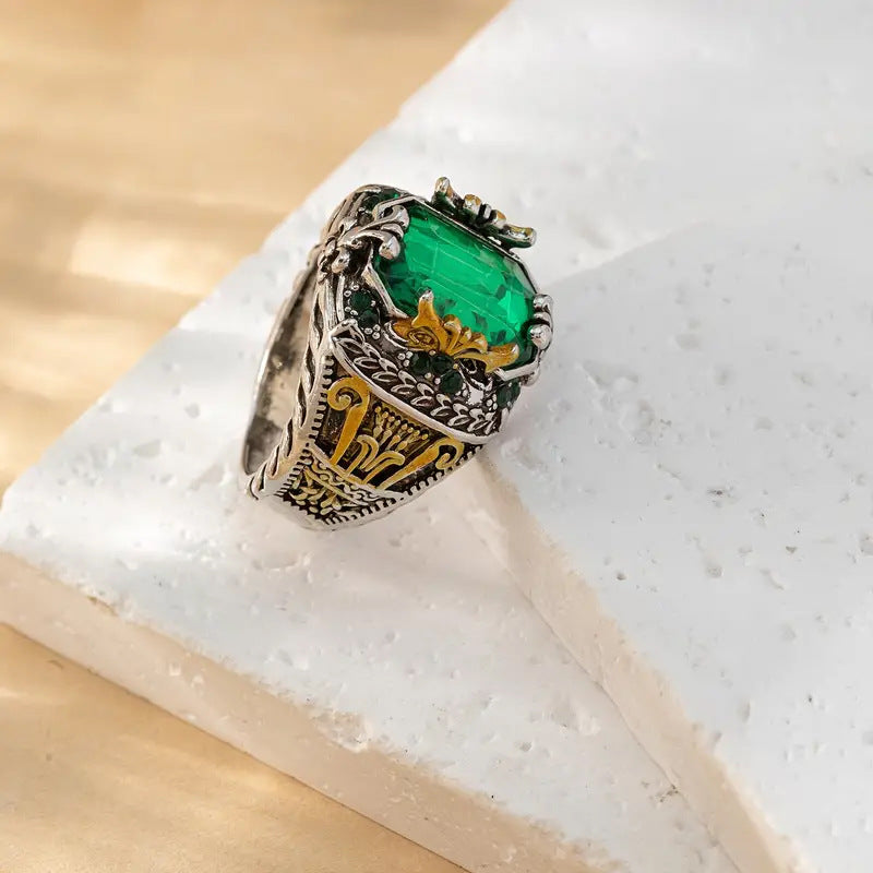 Ring Klara Emerin | Bicolor-Gold