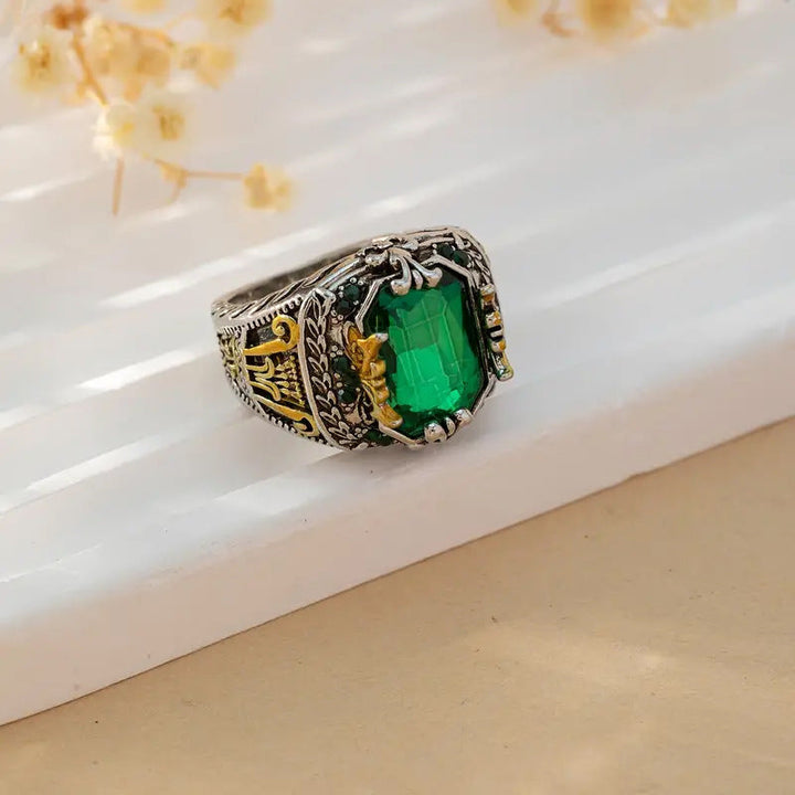 Ring Klara Emerin | Bicolor-Gold