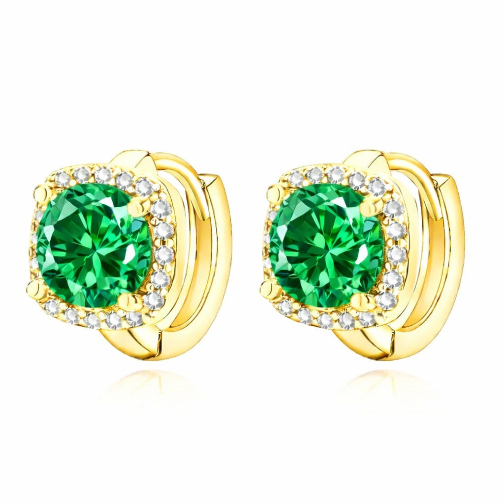 Ohrringe Nadine mit Smaragd | Gold