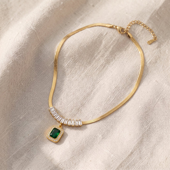 Halskette Regalia Prizma mit Smaragd | Gold