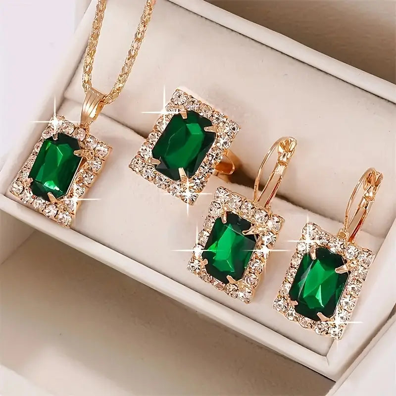 Schmuckset Sylvara Greenveil | Weissgold