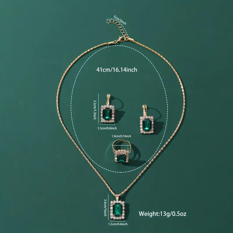 Schmuckset Sylvara Greenveil | Weissgold
