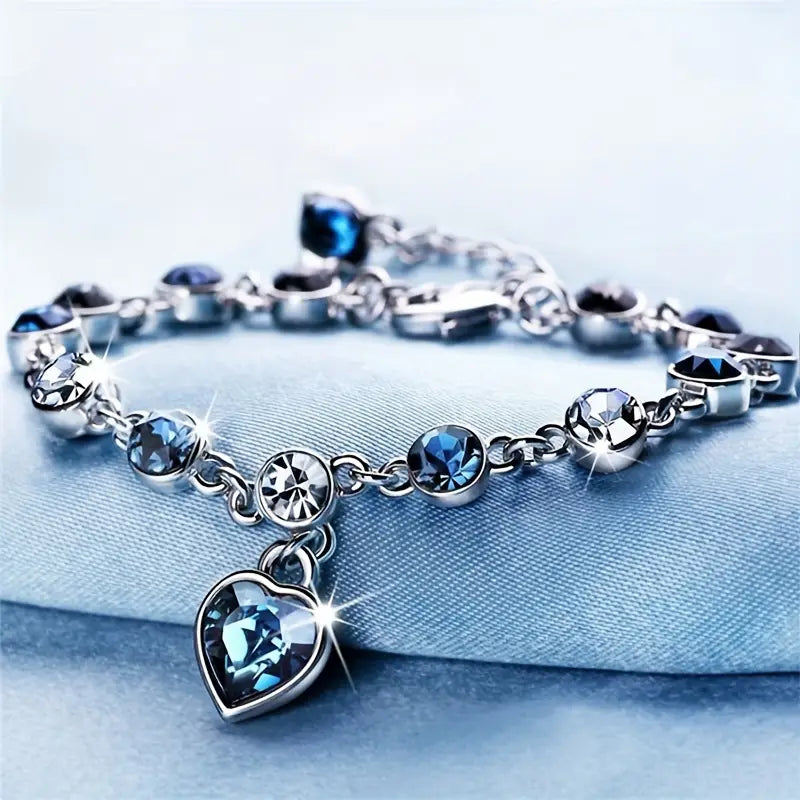 Armband Schimmer des Ozeanherzens | Weissgold