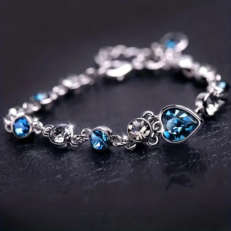 Armband Schimmer des Ozeanherzens | Weissgold