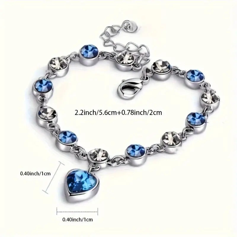 Armband Schimmer des Ozeanherzens | Weissgold