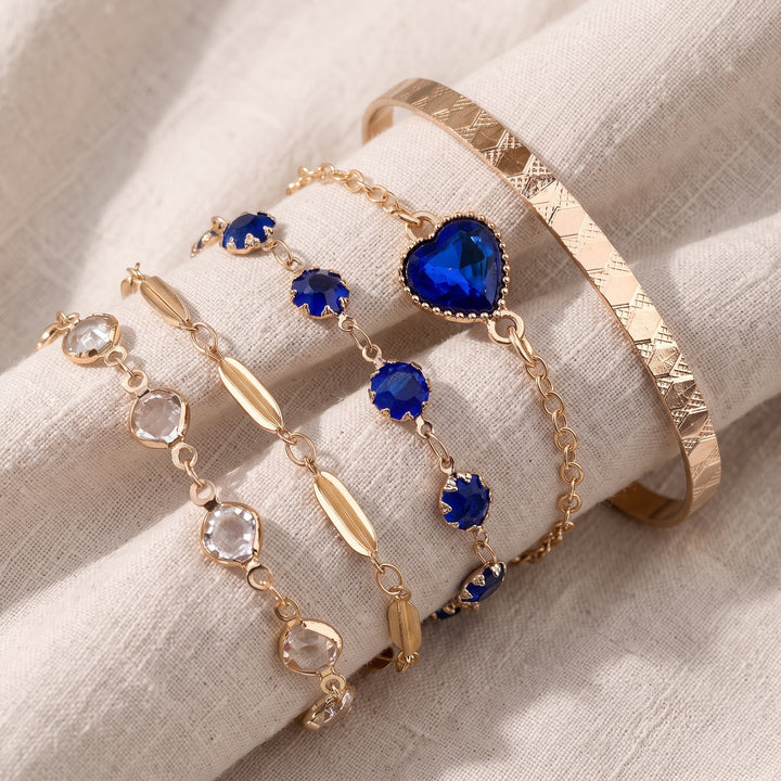 Armbandset Aveline Nordblau | Gold