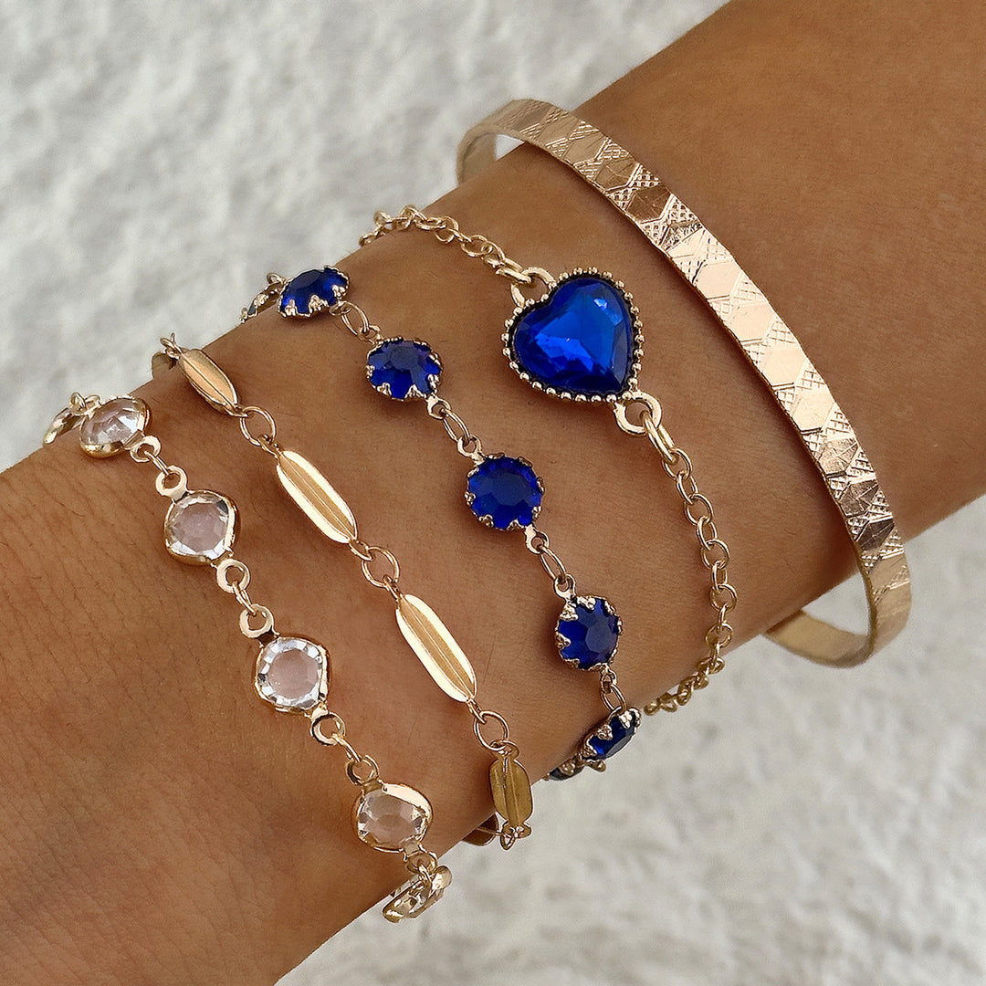 Armbandset Aveline Nordblau | Gold